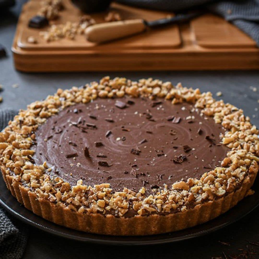 Tarta de chocolate con base de galletas tipo María