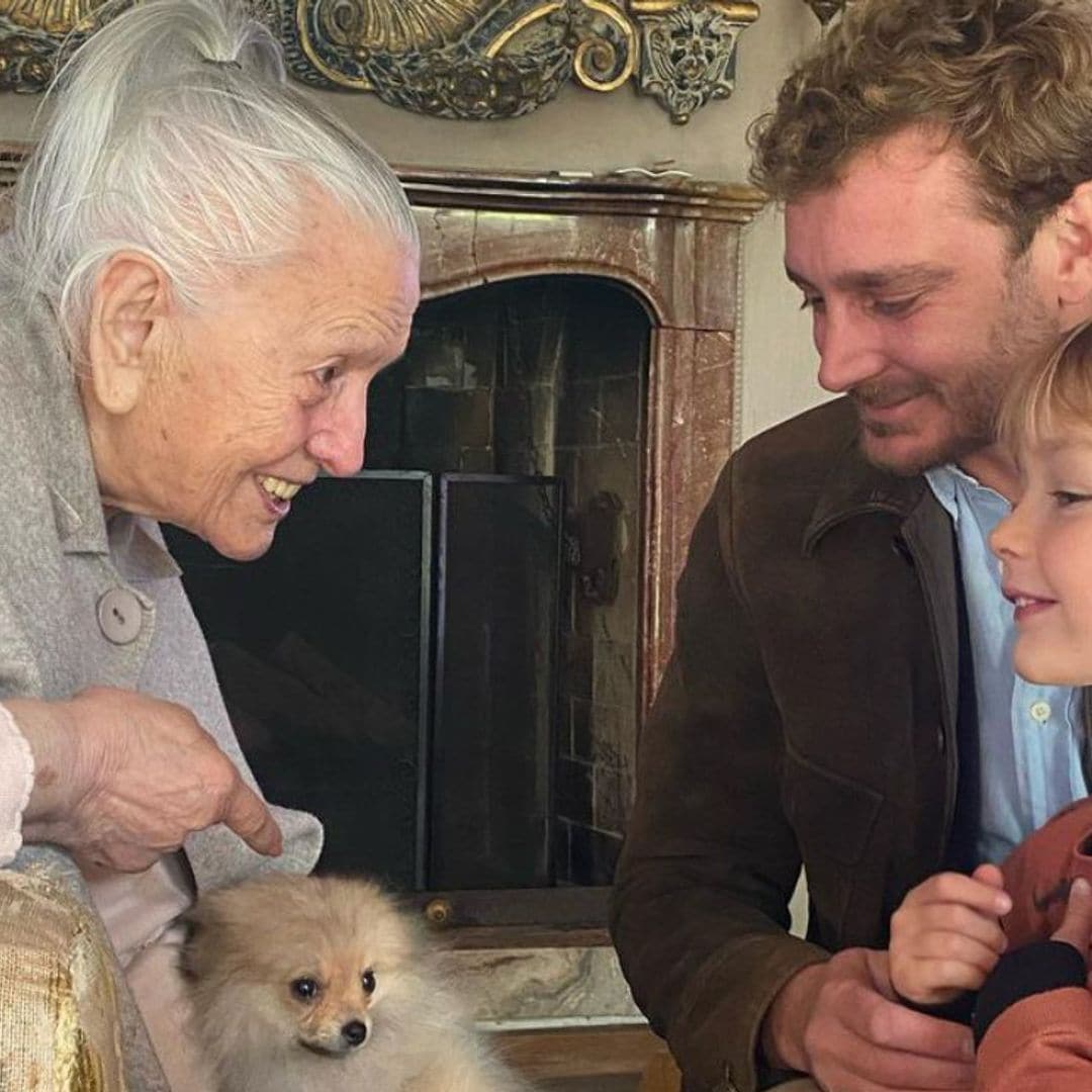 El entrañable momento de Pierre Casiraghi y su hijo con su abuela paterna, Fernanda Biffi