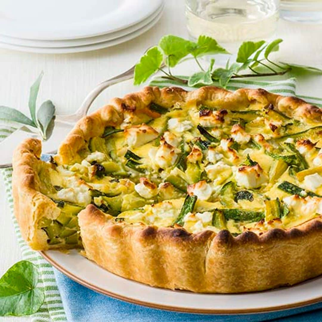 Quiche de calabacín y queso feta