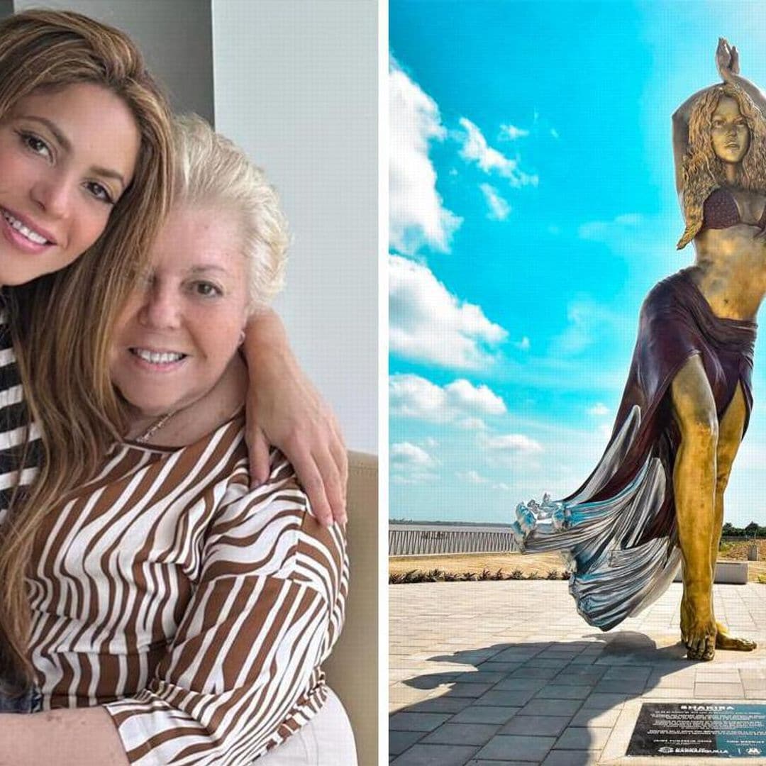 El lindo detalle que la mamá de Shakira tuvo con el escultor de la estatua de la cantante