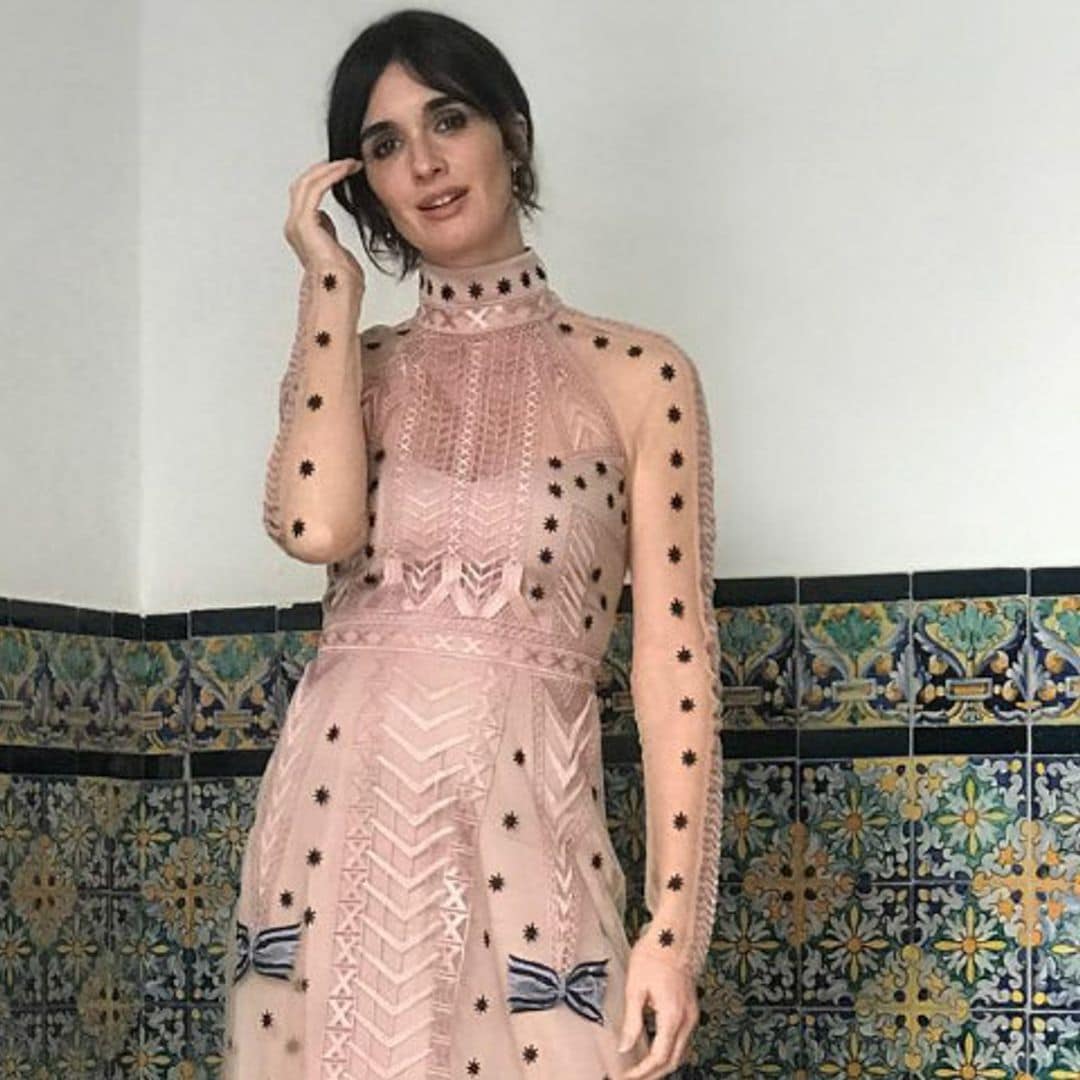 Paz Vega se viste de invitada perfecta en Sevilla