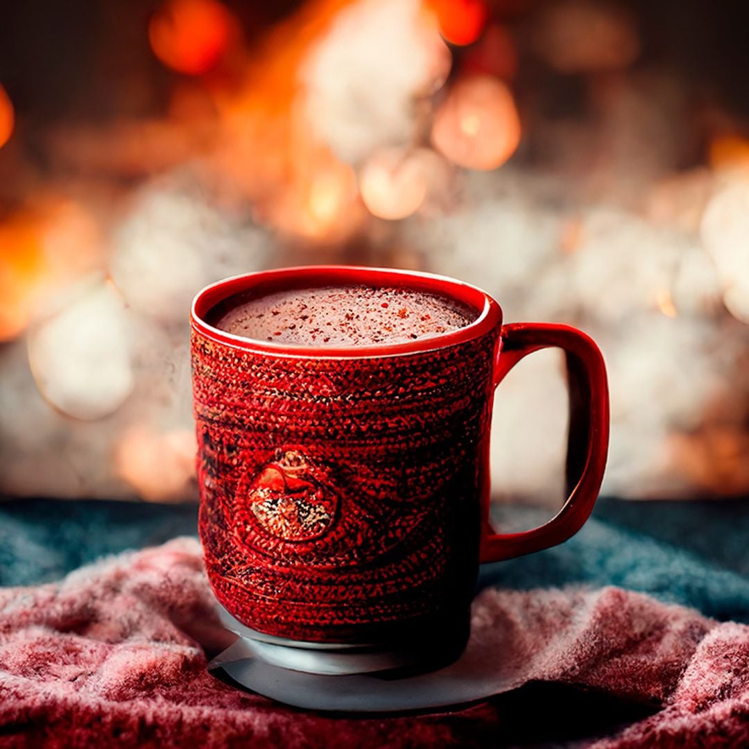 Chocolate a la taza con café y pimienta roja