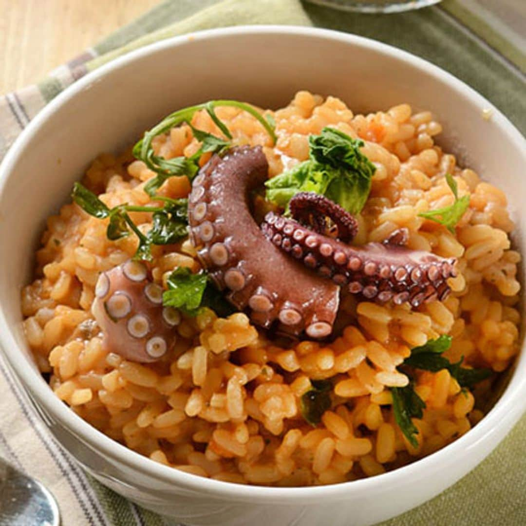 Risotto de pulpo y mandarina