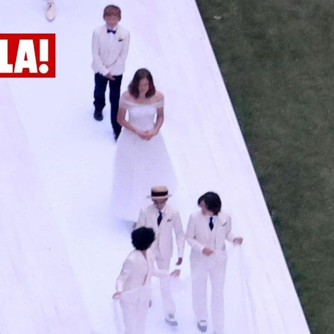 Max, Emme y Seraphina, los hijos de Jennifer Lopez y Ben Affleck, y sus looks coordinados para la boda