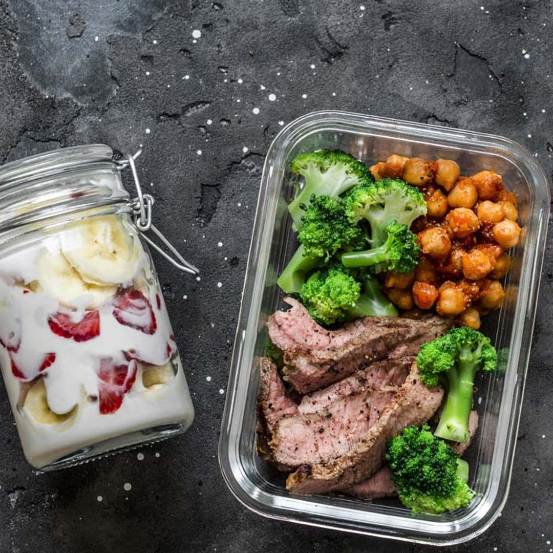 Ternera con brócoli y garbanzos especiados