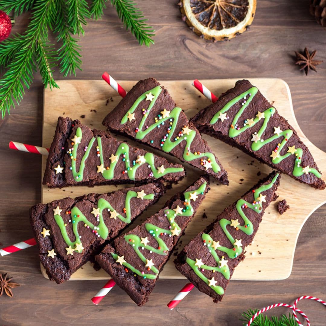 Abetos navideños de 'brownie'