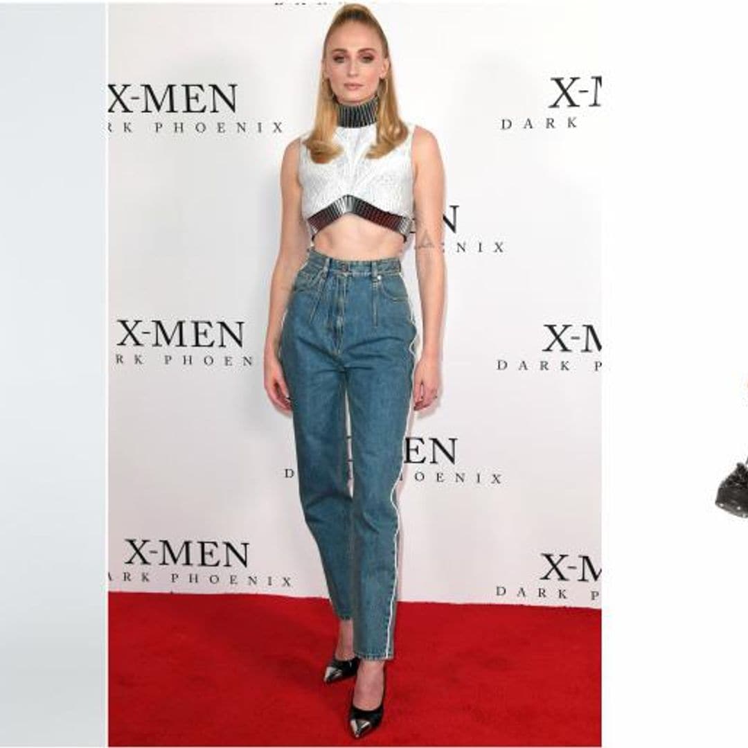 sophie turner high waisted jeans