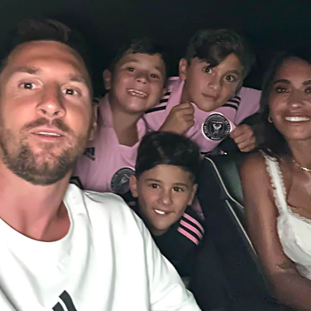 Antonela Roccuzzo muestra cómo vivieron en familia la presentación de Leo Messi en Miami