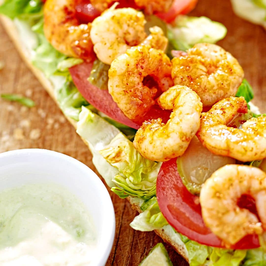 Bocadillo 'Po-boy' de gambas