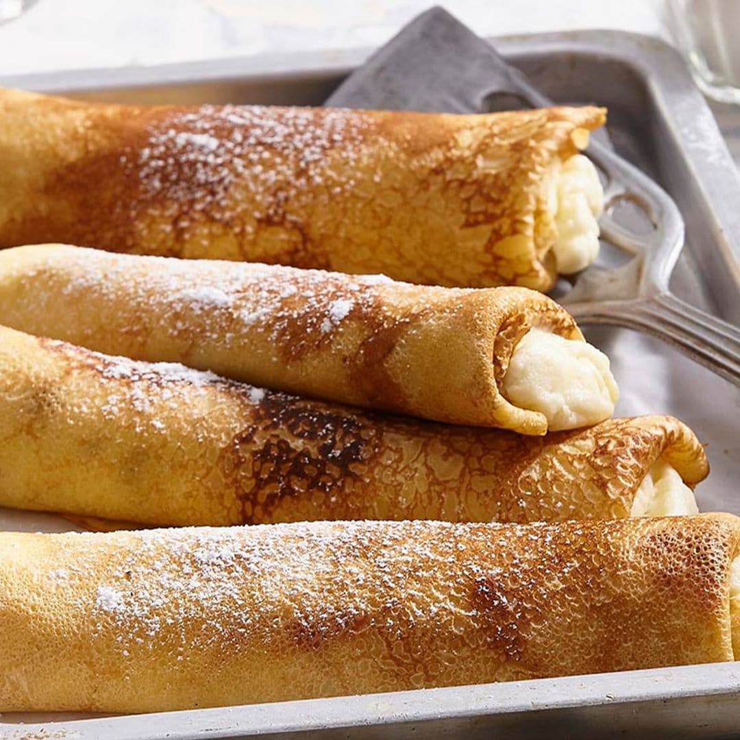 Crepes dulces al horno con mascarpone y quark