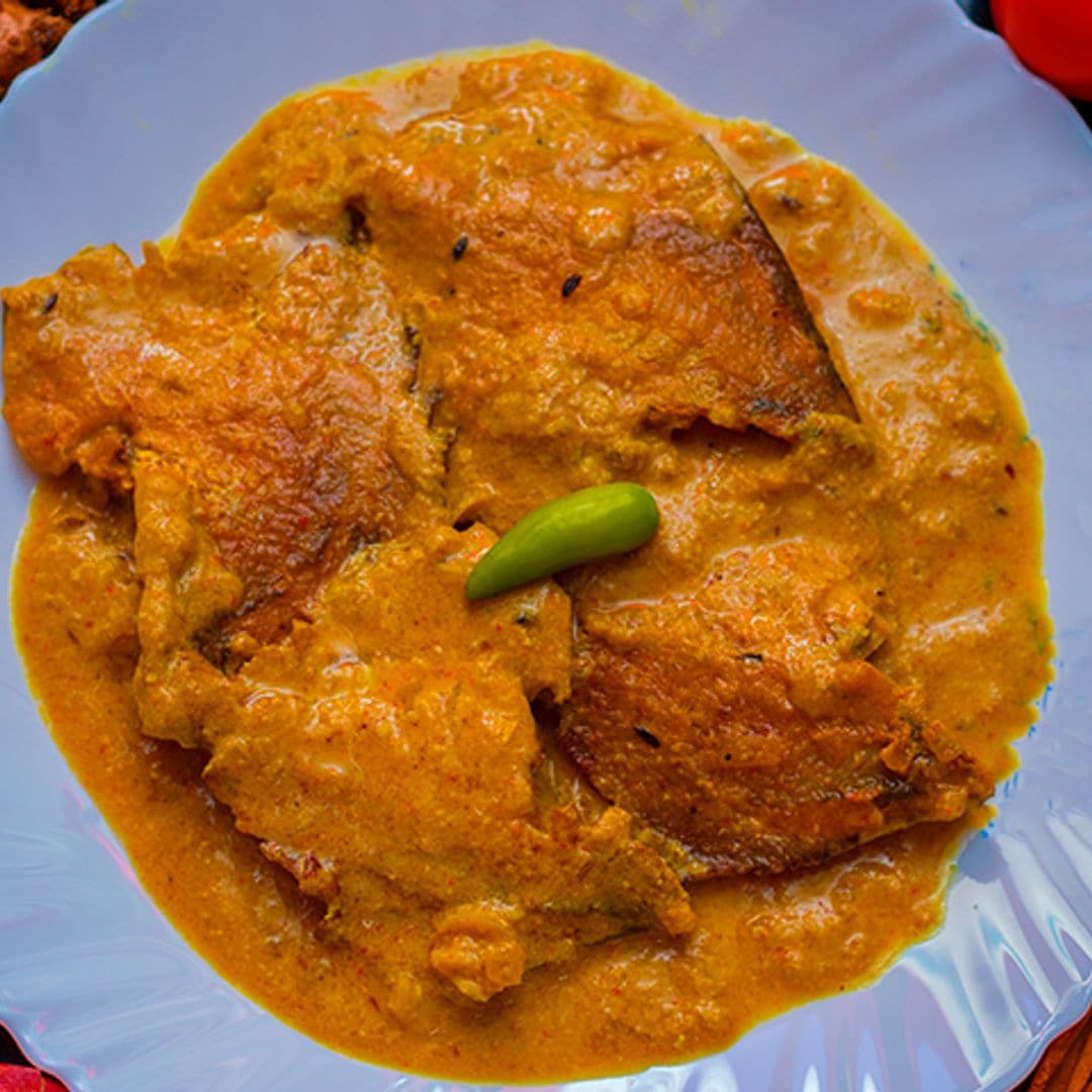 Palometa al curry