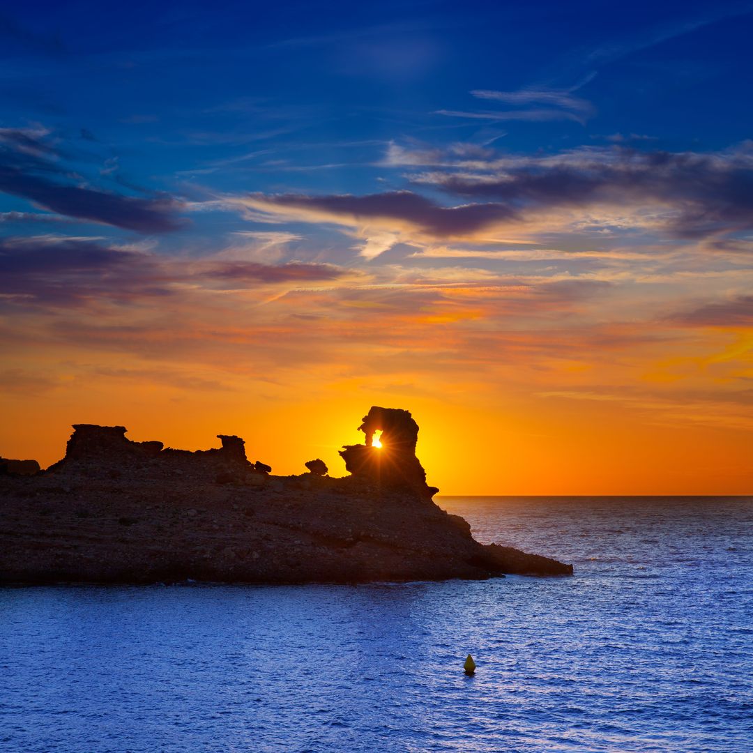 Atardecer en Ses Torretes, en la isla de Menorca