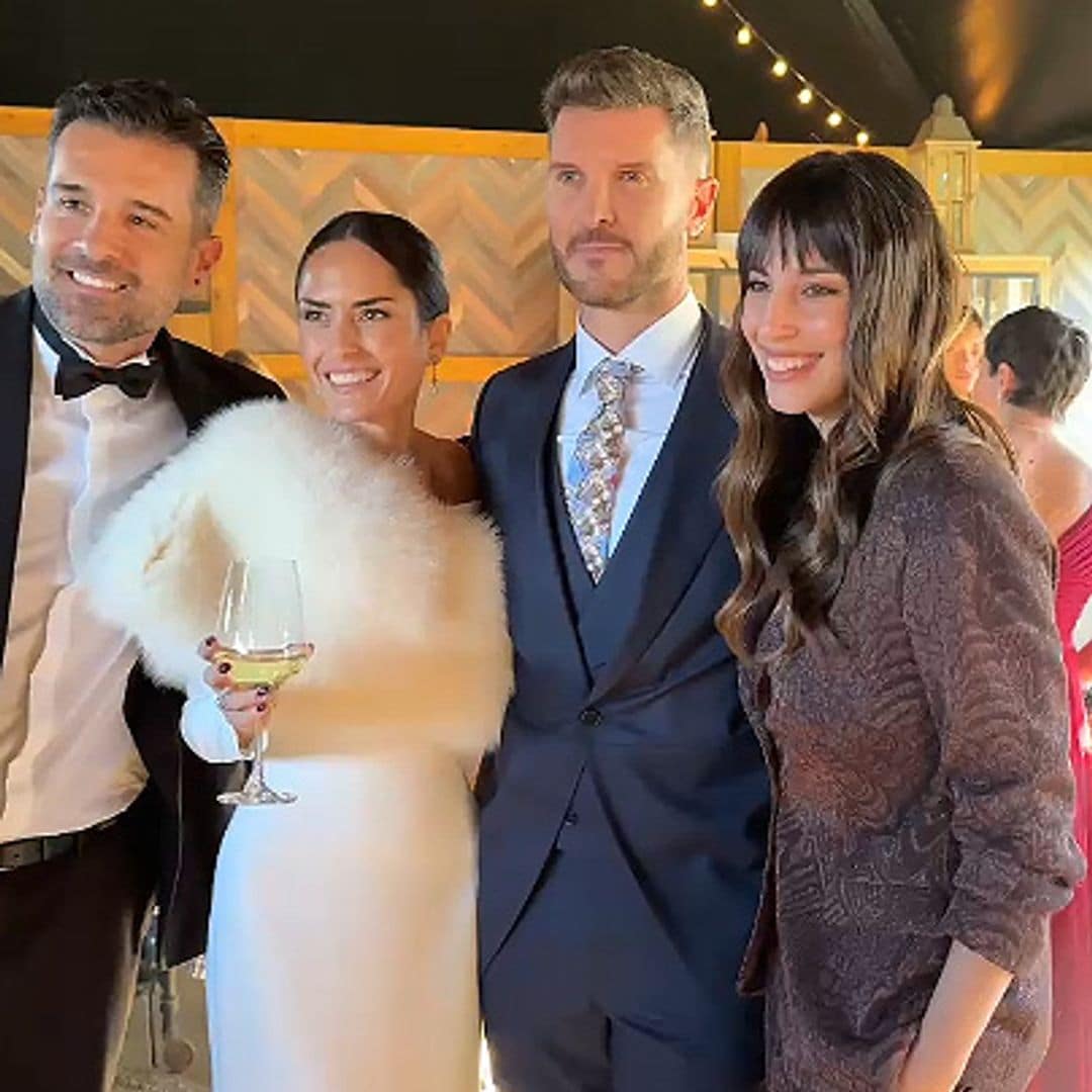 Con Almudena Cid y Carla Suárez: así ha sido la boda del exfutbolista Quini Álvarez y Carla Calvo