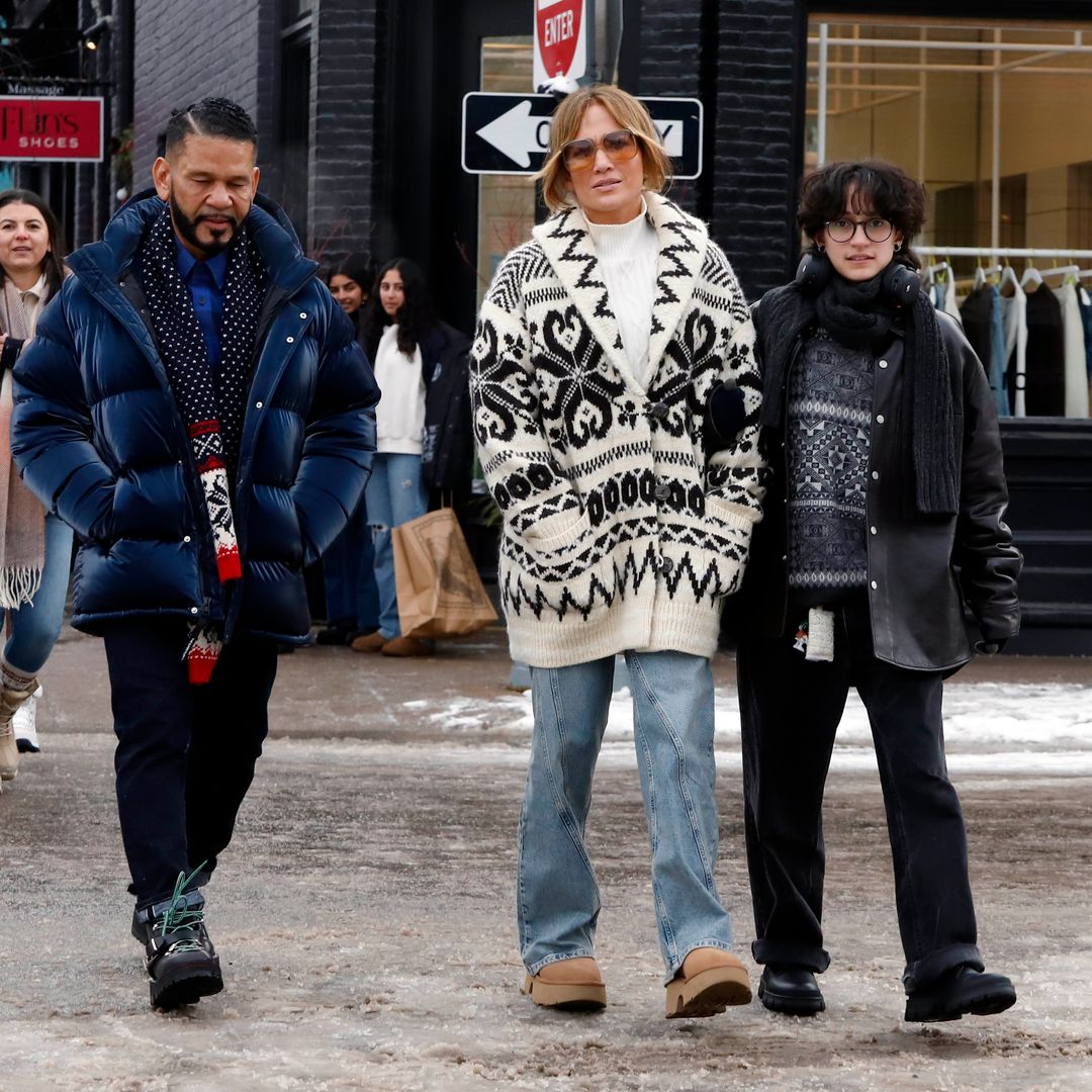 Jennifer Lopez and Benny Medina are seen out and about on December 26, 2024 in Aspen, Colorado