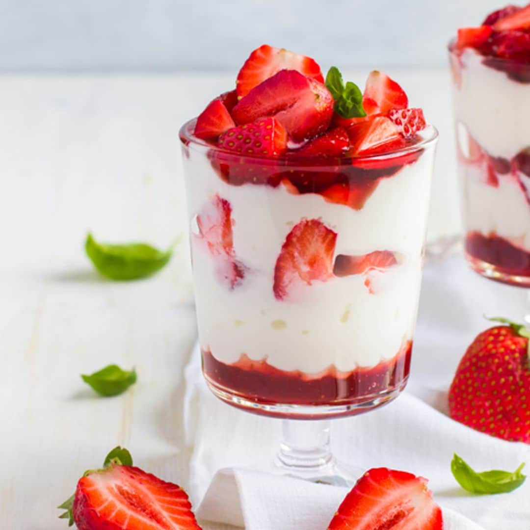 Fresas con crema de mascarpone