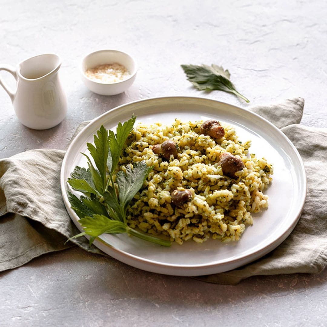 'Risotto' de chalota y champiñones