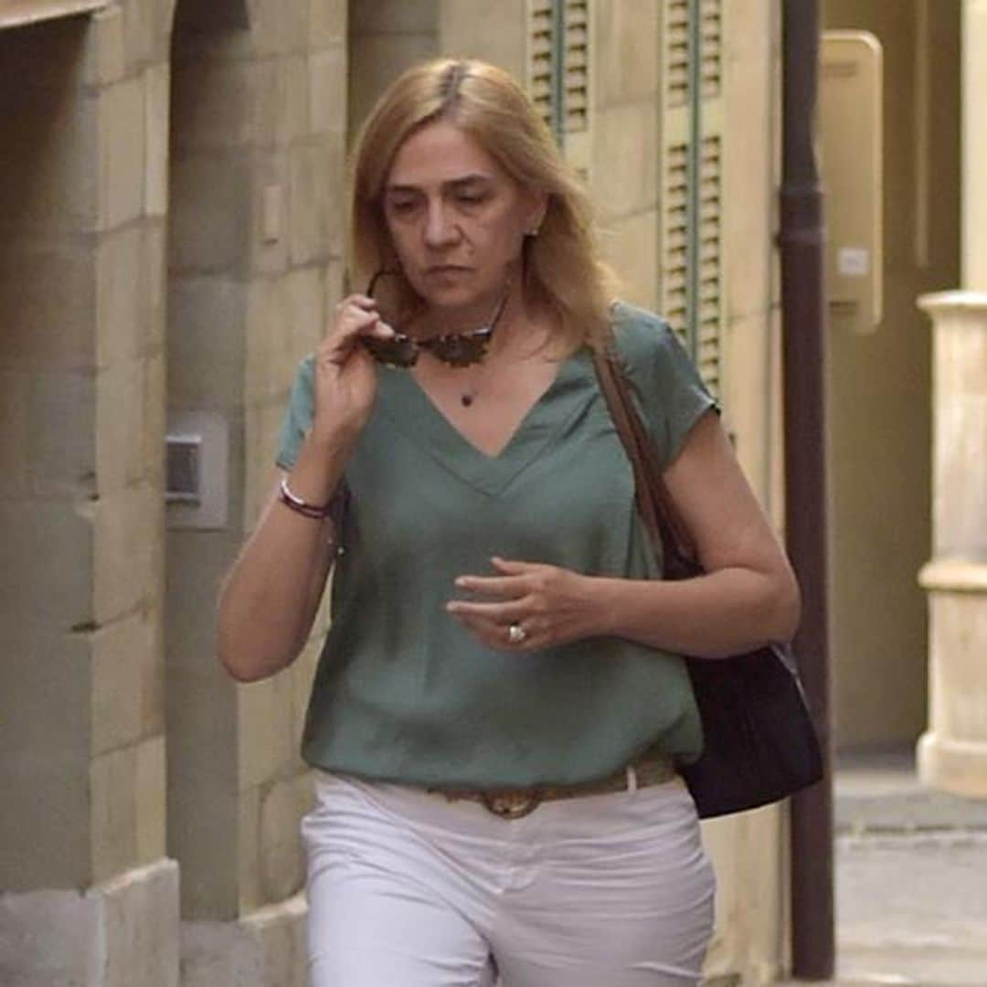 Primeras imágenes de la infanta Cristina tras el ingreso en prisión de Iñaki Urdangarin