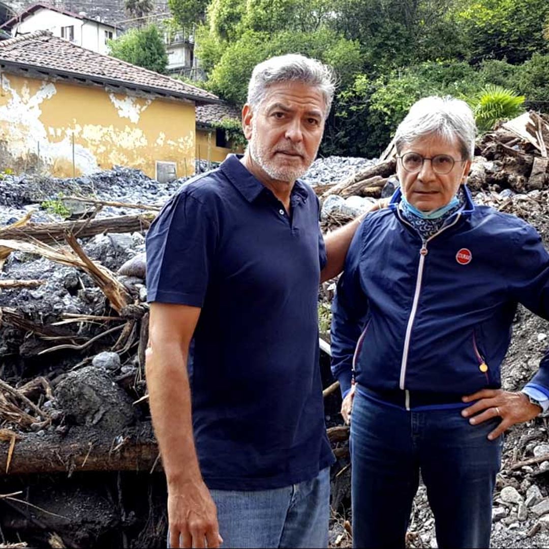 George Clooney recorre los lugares afectados por las desastrosas inundaciones en el Lago Como y ayuda a las víctimas