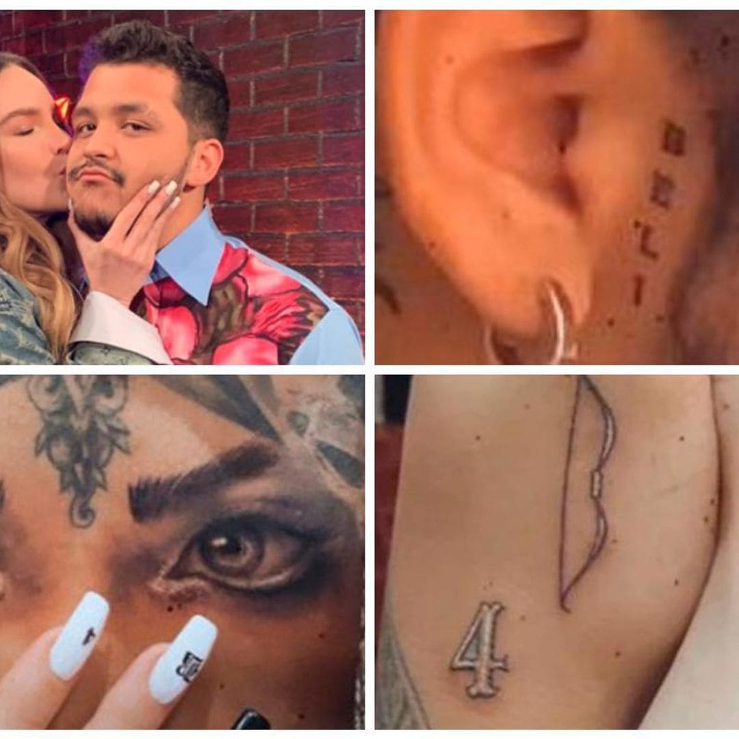 Los 4 tatuajes que Nodal se hizo en honor a Belinda, ¿qué pasará con ellos?