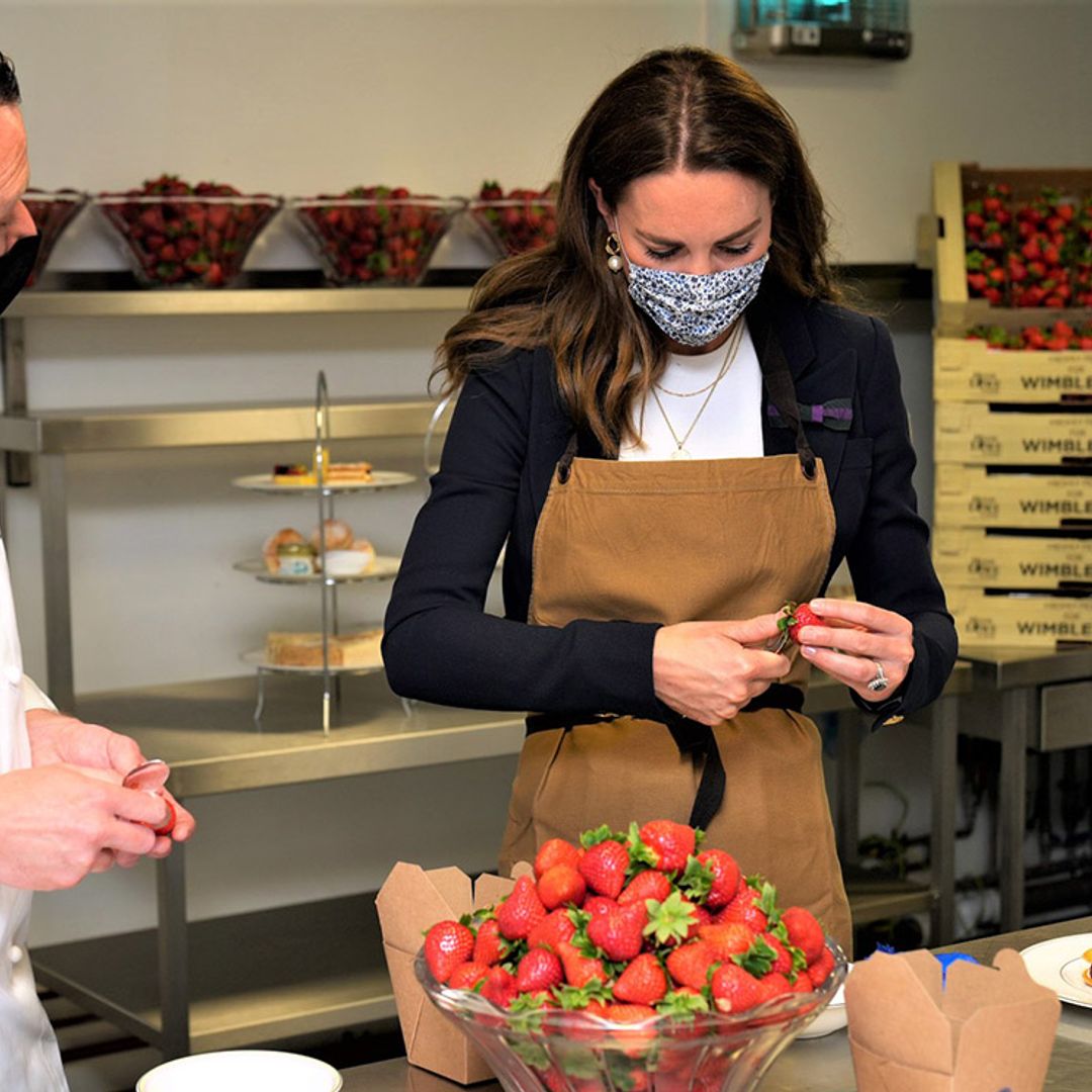 Repostería, juegos de habilidad... la duquesa de Cambridge se reinventa en Wimbledon