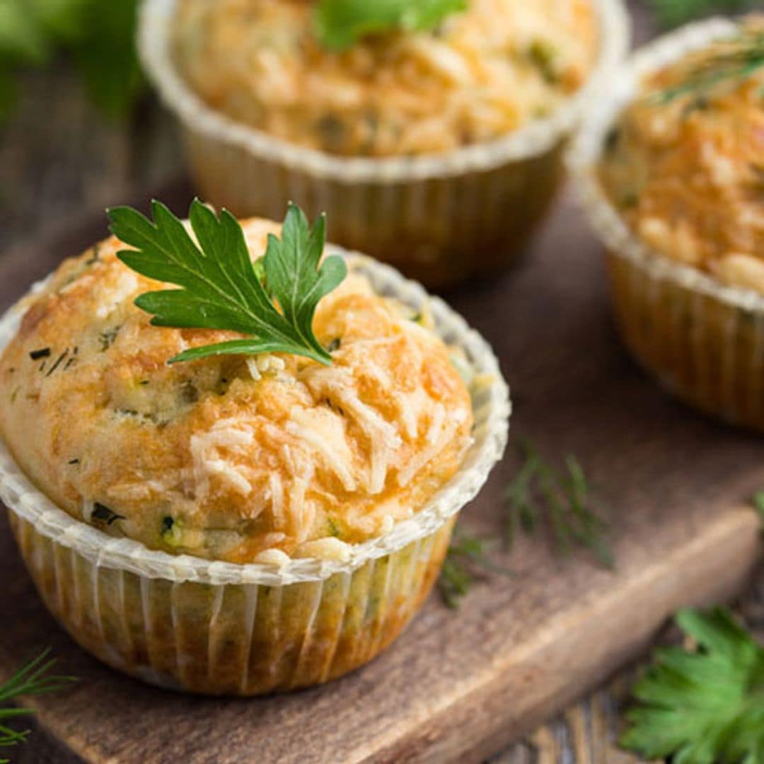 'Muffins' de calabacín con queso de cabra