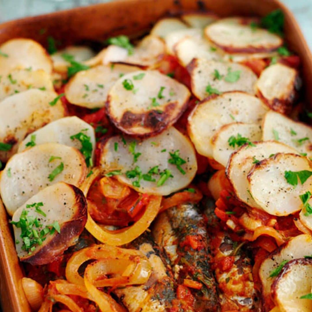 Sardinas gratinadas a la murciana