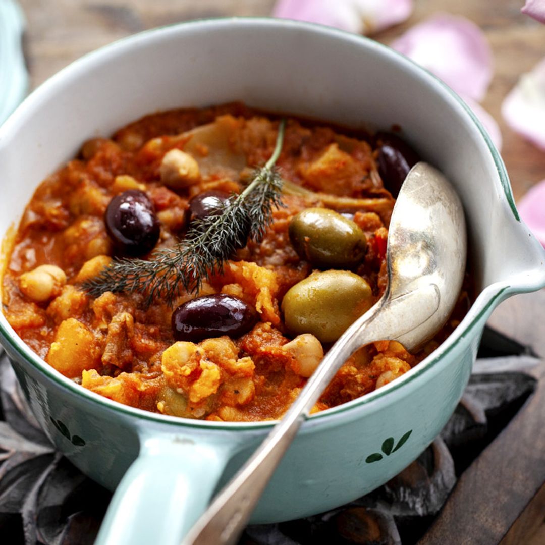 Guiso de garbanzos con calabaza y 'harissa'