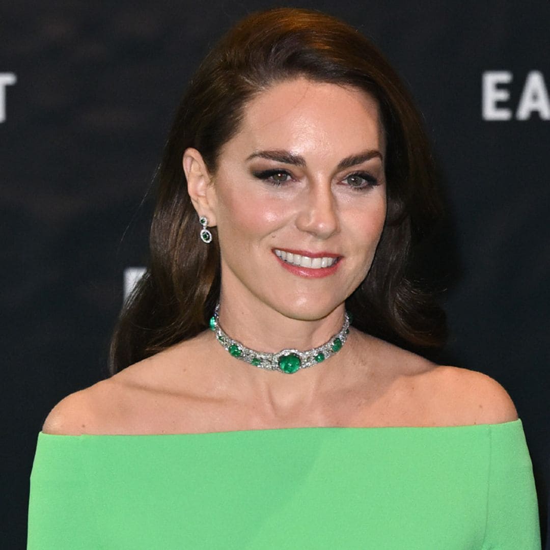 Kate Middleton impacta con las joyas de Diana de Gales y un espectacular traje verde en su viaje a Boston