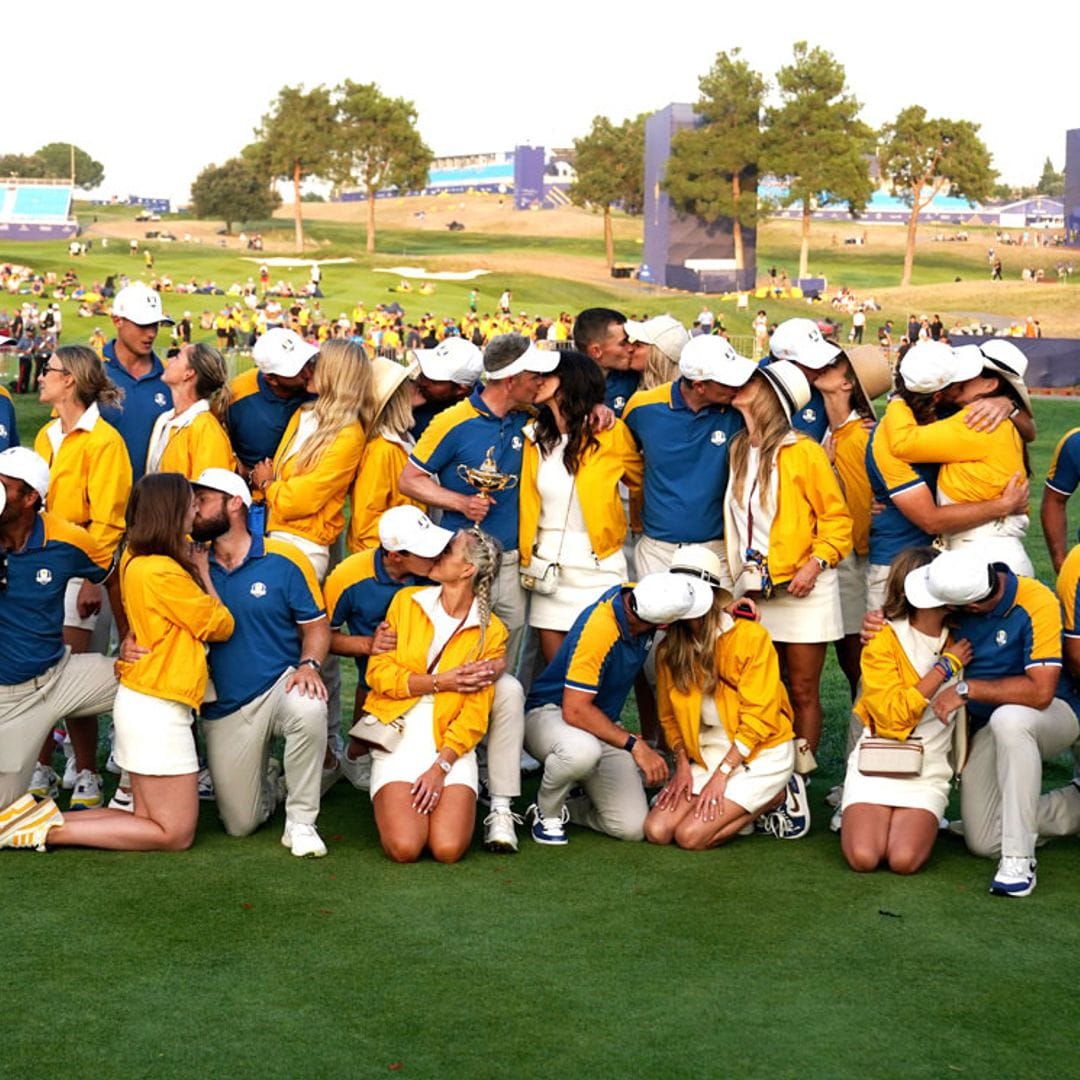 ¡Festival de besos en la Ryder Cup! La imagen de los campeones con sus parejas que está dando la vuelta al mundo