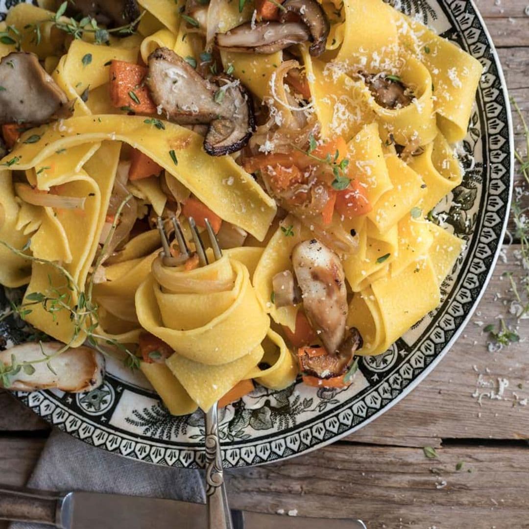 'Pappardelle' con boletus y calabaza