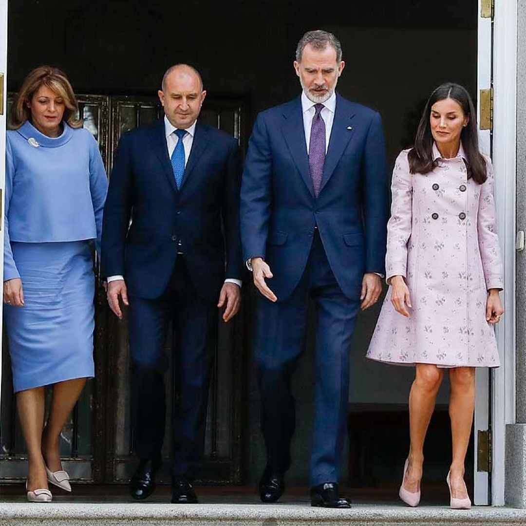 Los Reyes reciben en Zarzuela al presidente de Bulgaria, Rumen Radev, y la primera dama, Desislava Radev