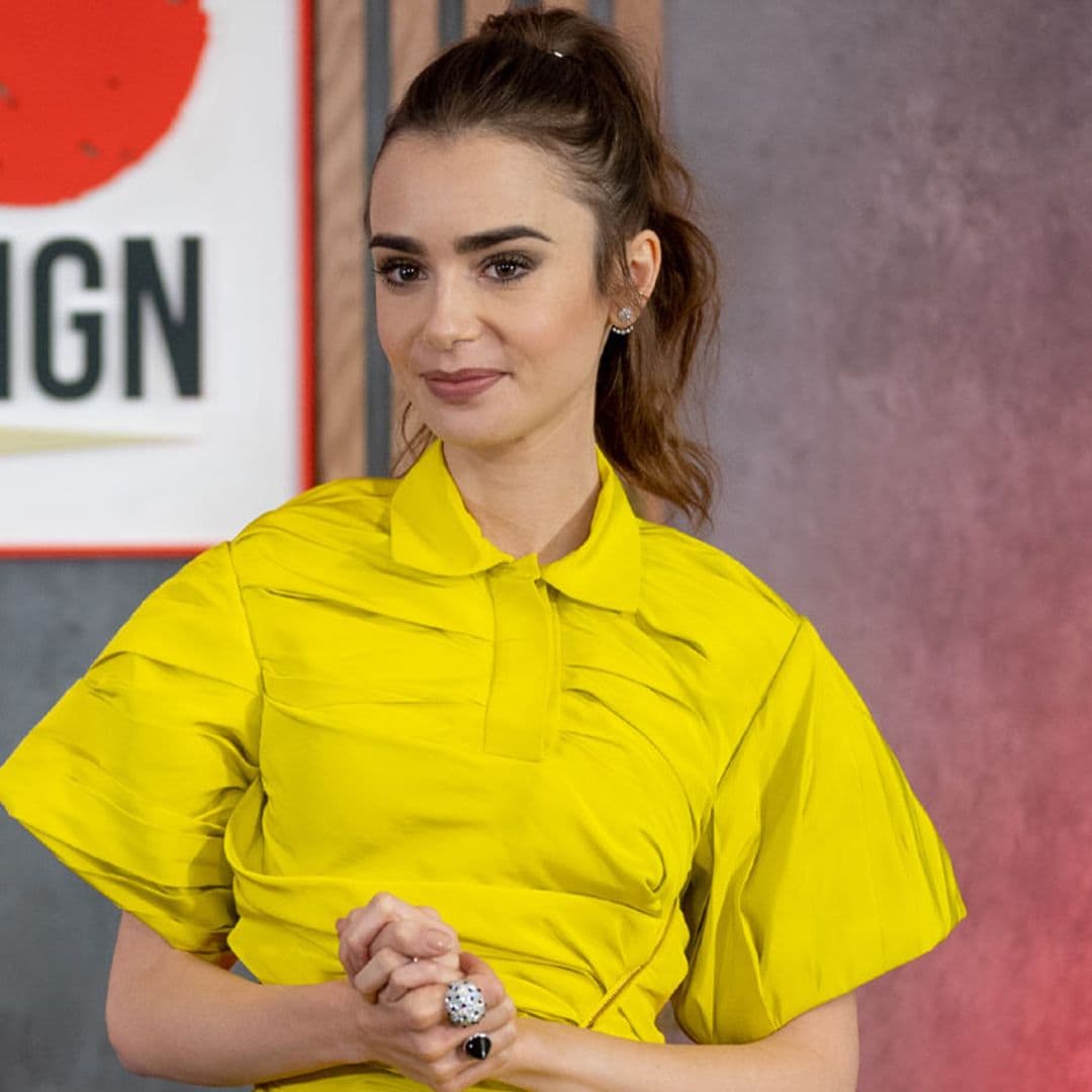 Hay una falda larga ideal para chicas de silueta recta y Lily Collins ya la tiene en su armario