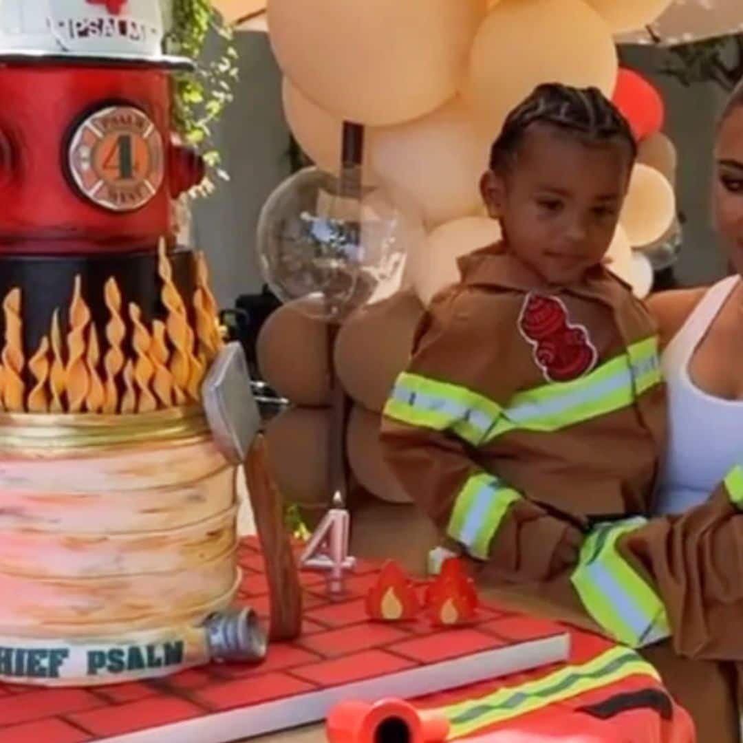 Kim Kardashian se convierte en bombera para la espectacular fiesta de cumpleaños de su hijo Psalm