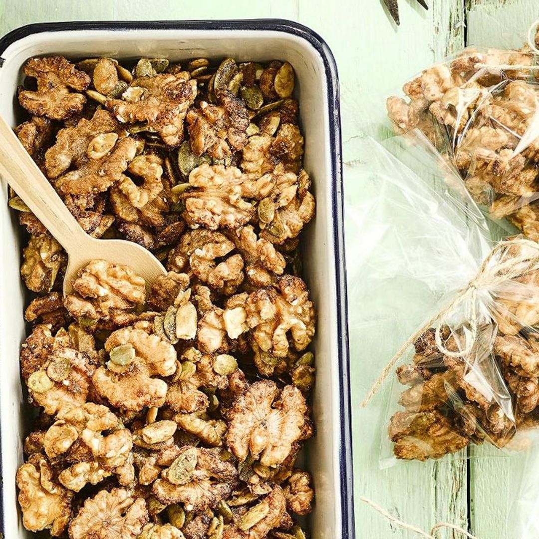 Nueces especiadas con wasabi