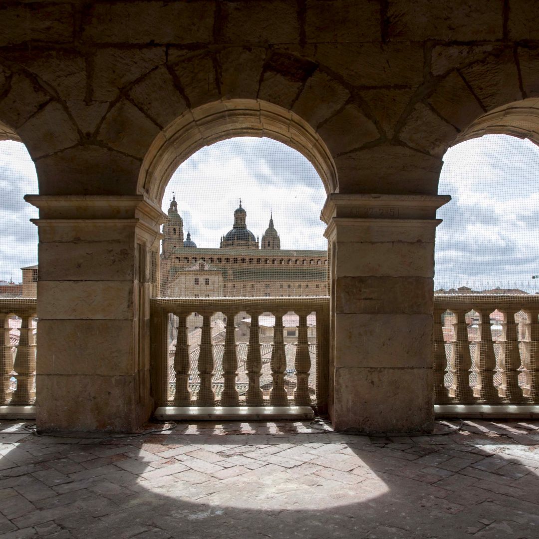 Vistas desde el Palacio de Monterrey, en Salamanca, con la Universidad Pontificia al fondo