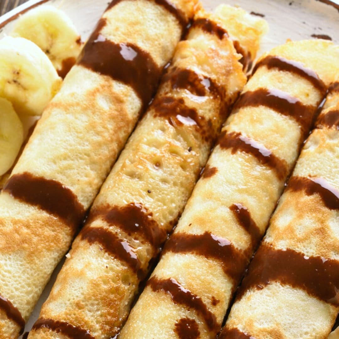 Crepes de plátano y chocolate