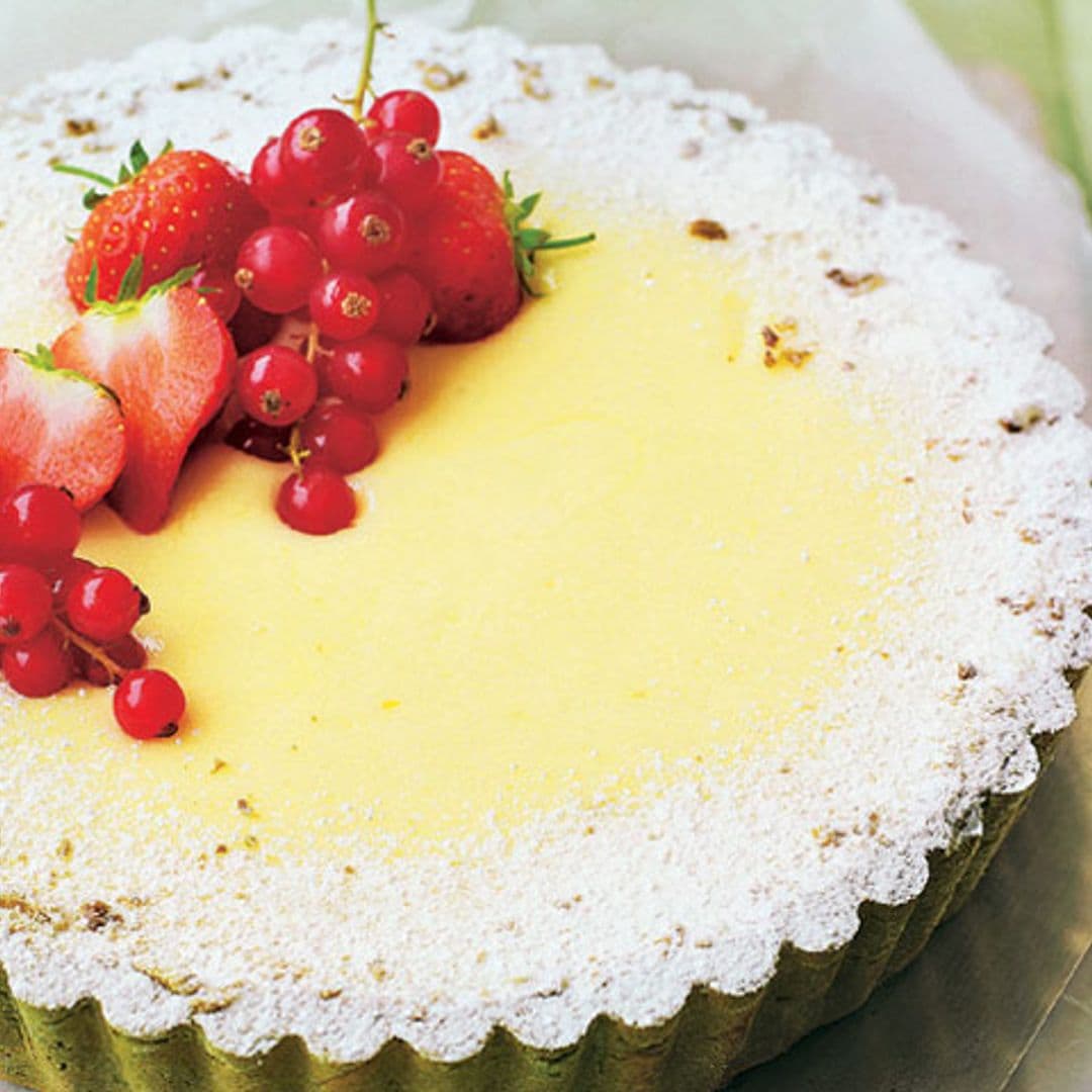 Tarta de yuzu y té matcha