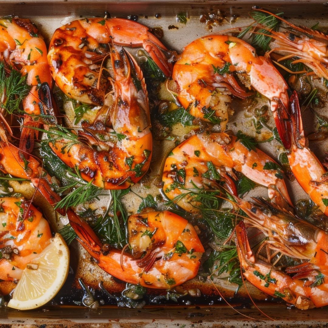 Receta de langostinos al horno, ideal para Navidad