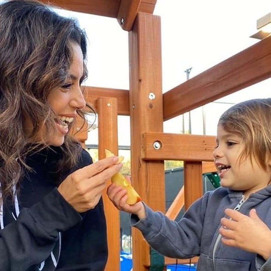 ¡Igual que mamá! Eva Longoria tiene al mejor compañero para entrenar