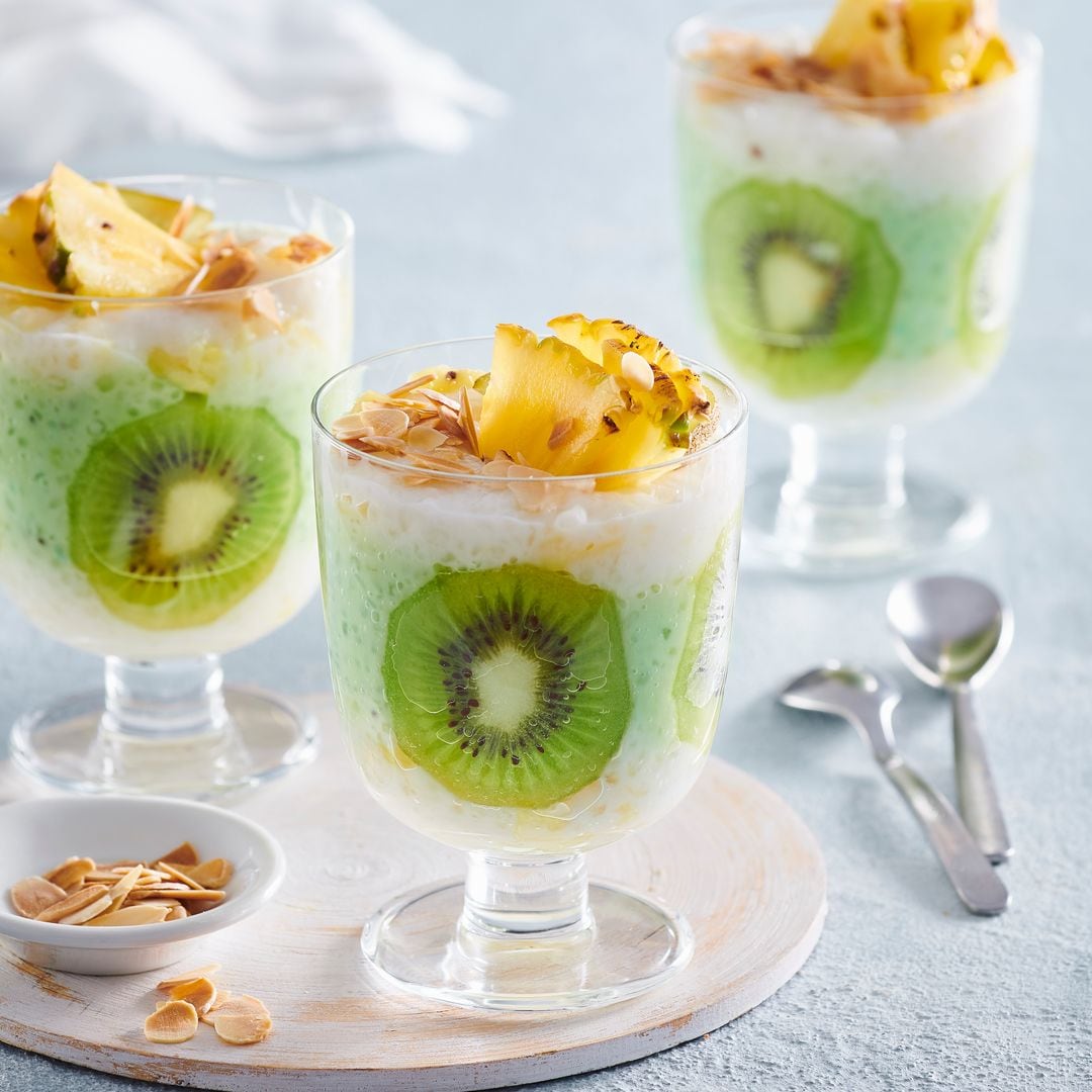 'Pudding' de tapioca con kiwi