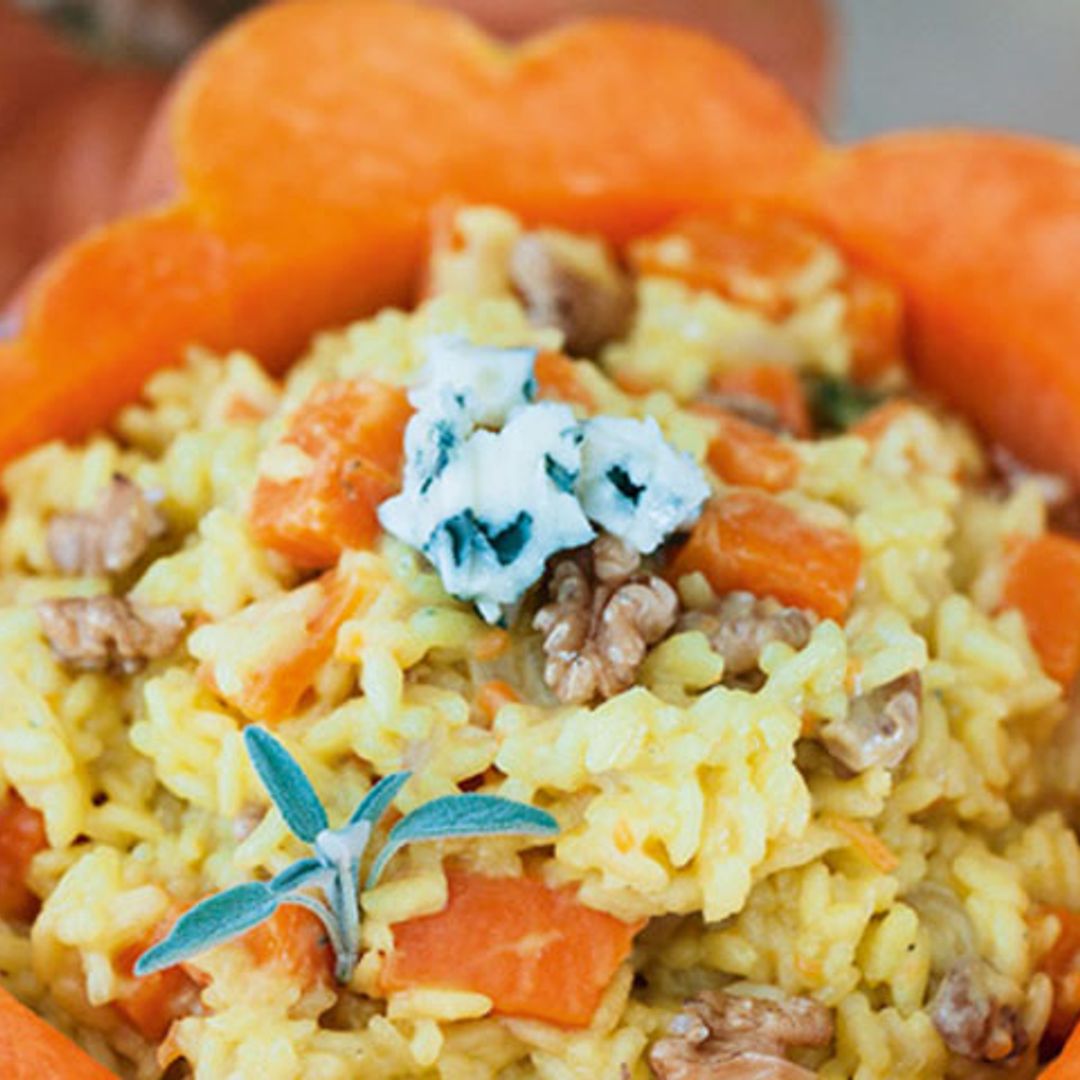 Risotto de calabaza con nueces