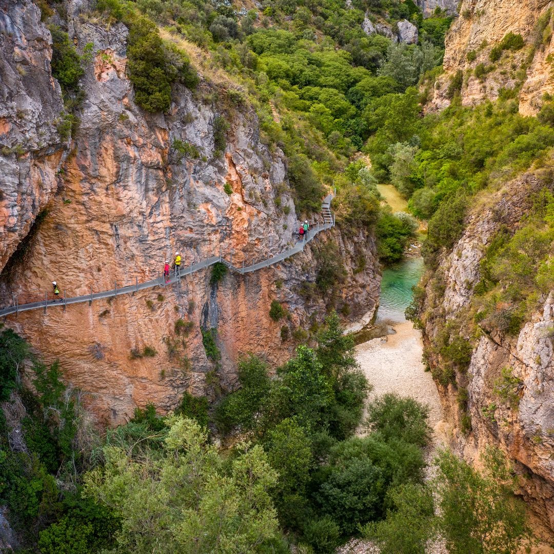 La mejor ruta de pasarelas para principiantes: el cañón del río Vero en Huesca