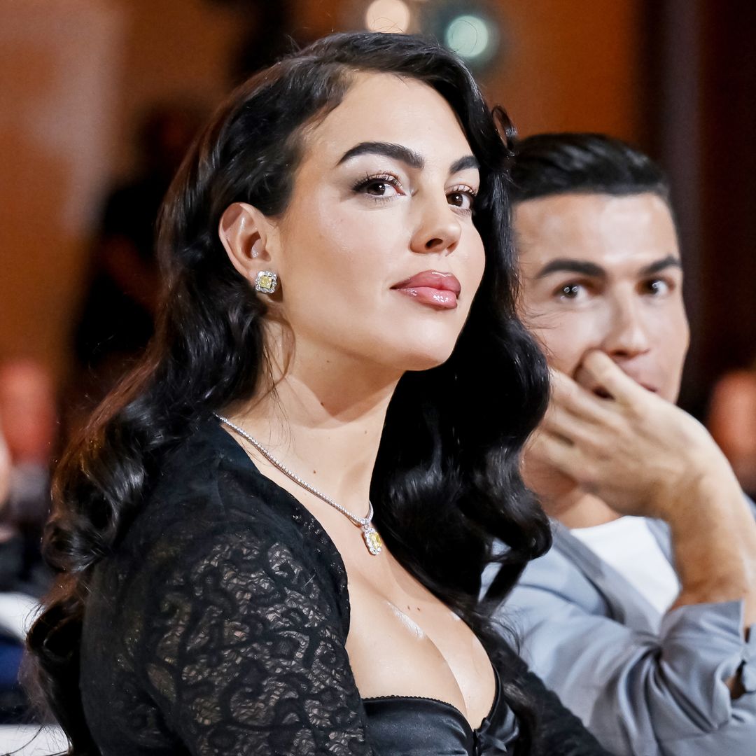 Cristiano Ronaldo (2nd L) and Georgina Rodriguez (L) attend the Globe Soccer Dubai Awards 2024 as part of the Dubai International Sports Conference 2024 in Dubai, United Arab Emirates (UAE) on December 27, 2024. (Photo by Waleed Zein/Anadolu via Getty Images)