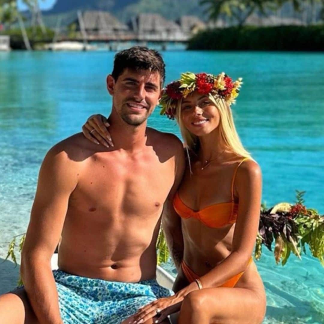 Las imágenes de la luna de miel de ensueño de Thibaut Courtois y Mishel Gerzig en Bora Bora