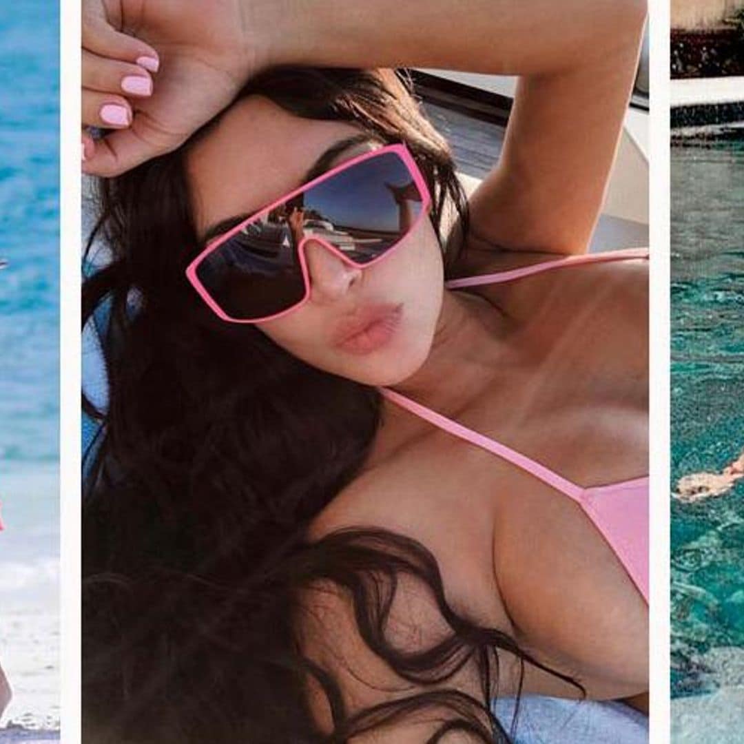 ¡No pierde el estilo! Kim Kardashian siempre luce a la moda hasta en bikini