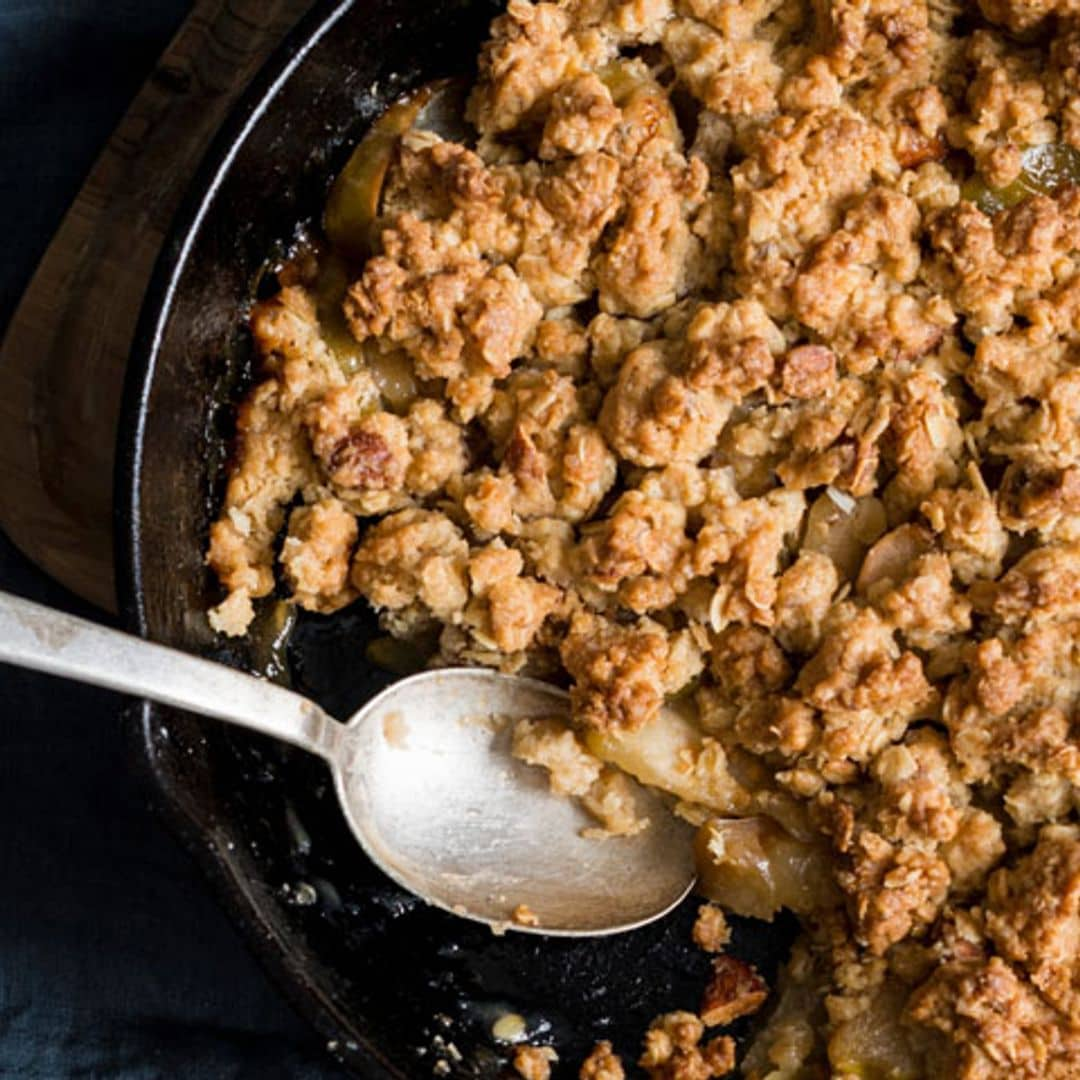 'Crumble' de manzana y avena