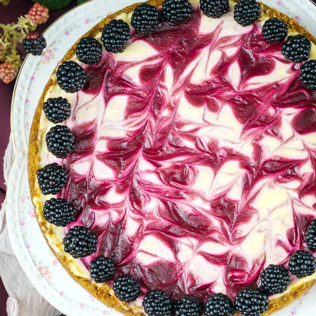 Tarta de moras y yogur