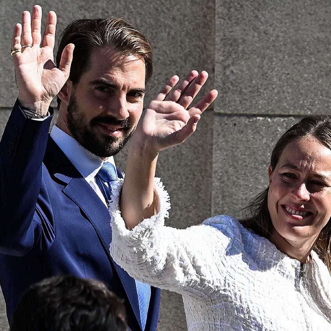 Philippos de Grecia  y Nina Flohr se reúnen horas antes de su boda con el arzobispo que les casará