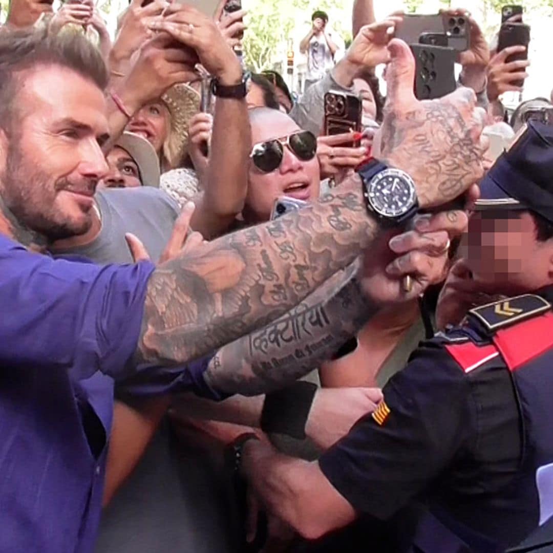 David Beckham revoluciona Barcelona: dos escenarios, muchos selfies y recuerdos de sus años en España