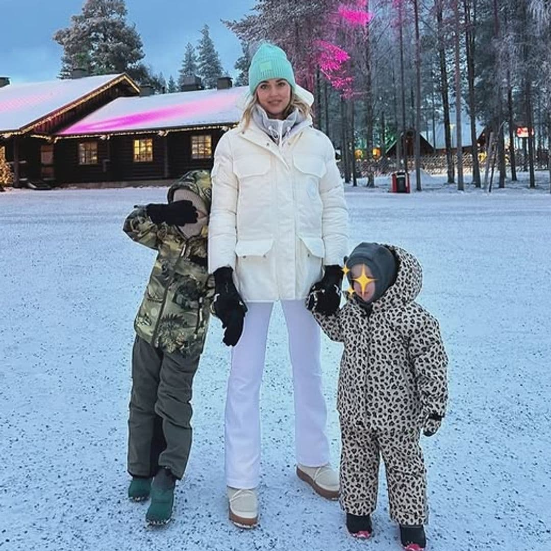 Chiara Ferragni con sus hijos, Vittoria y Leone